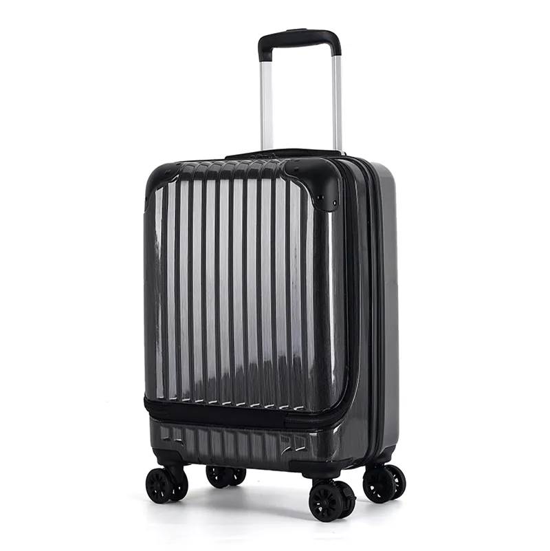 ABS luggage with front open pocket for laptop