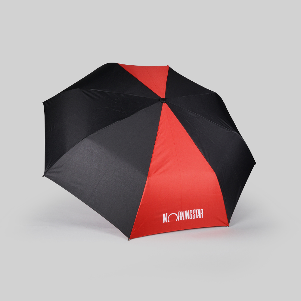 Morningstar Custom 3-Fold Umbrella | 360° All-Round Brand Placement & Zipper Pouch Design