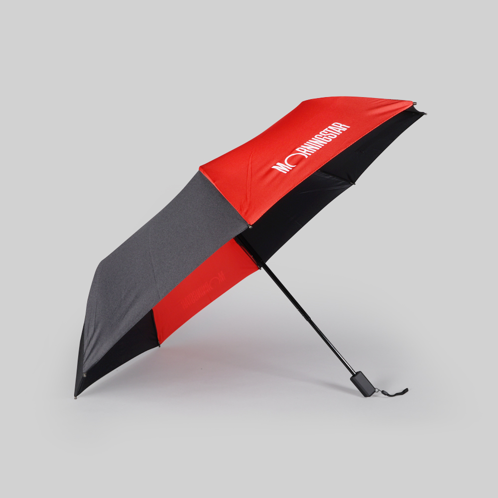 Morningstar Custom 3-Fold Umbrella | 360° All-Round Brand Placement & Zipper Pouch Design
