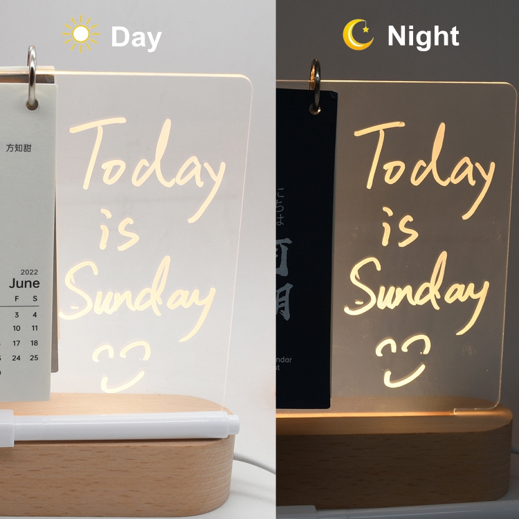 DIY Luminous Message Desk Calendar