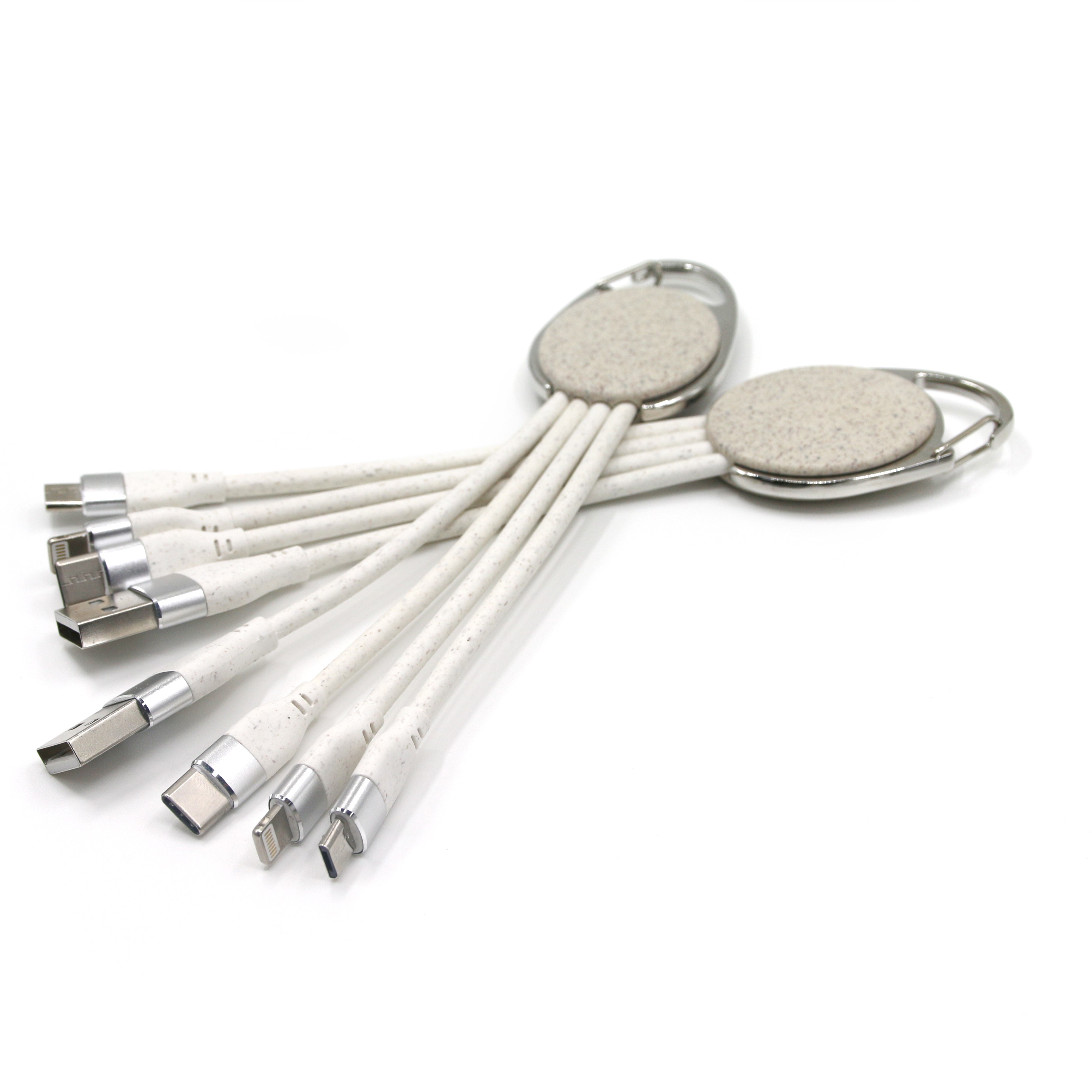 3-in-1 Wheat Straw Charging Cable