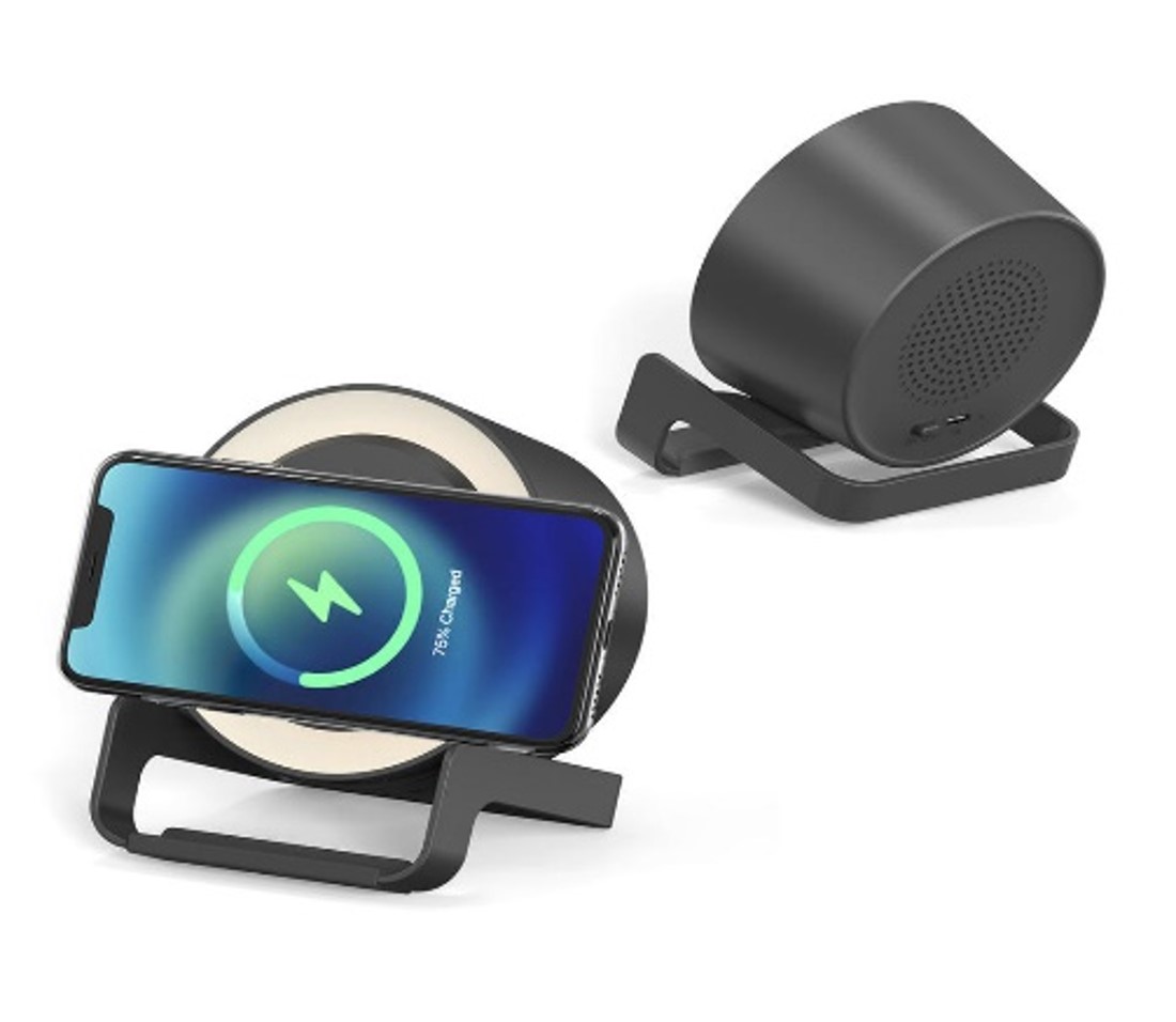 夜燈藍牙音箱無線充電器帶移動支架