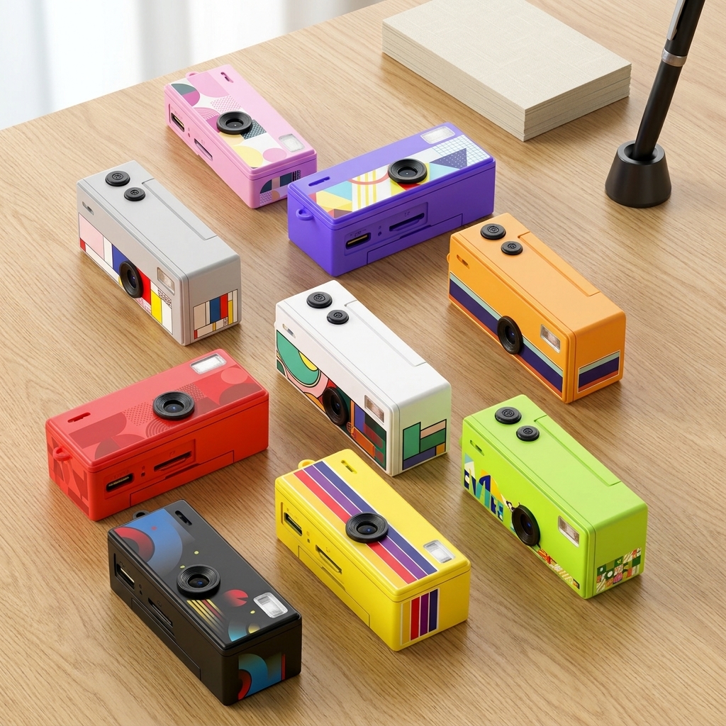 Flip-Screen Mini Camera (Custom Logo, 64G Option)