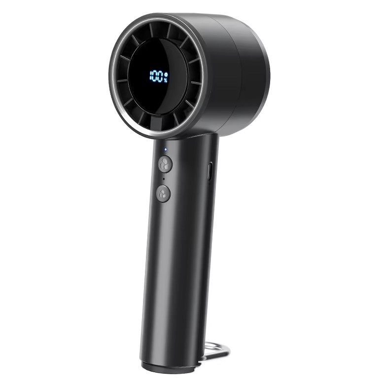 100-Speed Portable Handheld Fan (B/W)