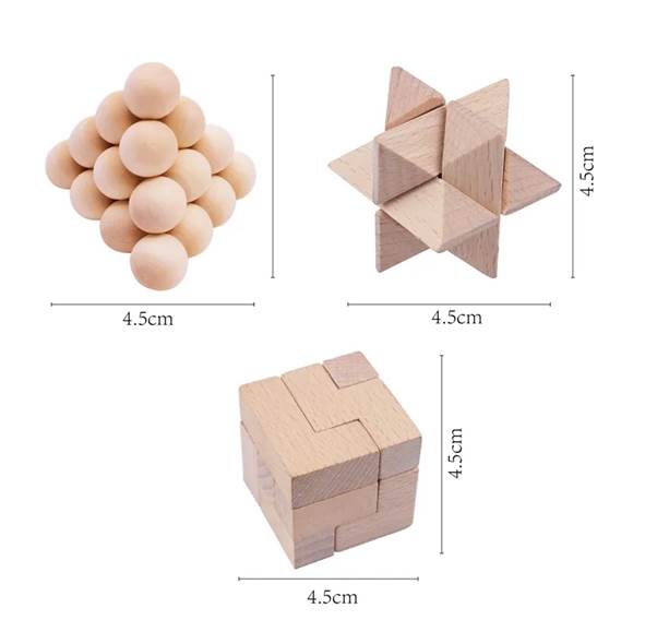 Brain Teaser Puzzle with Wooden Box