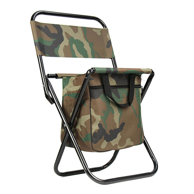 Foldable chair with cooler bag