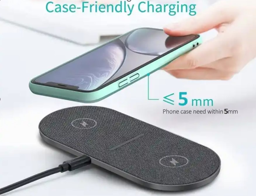 2 In 1 Fast Wireless Charger Mat