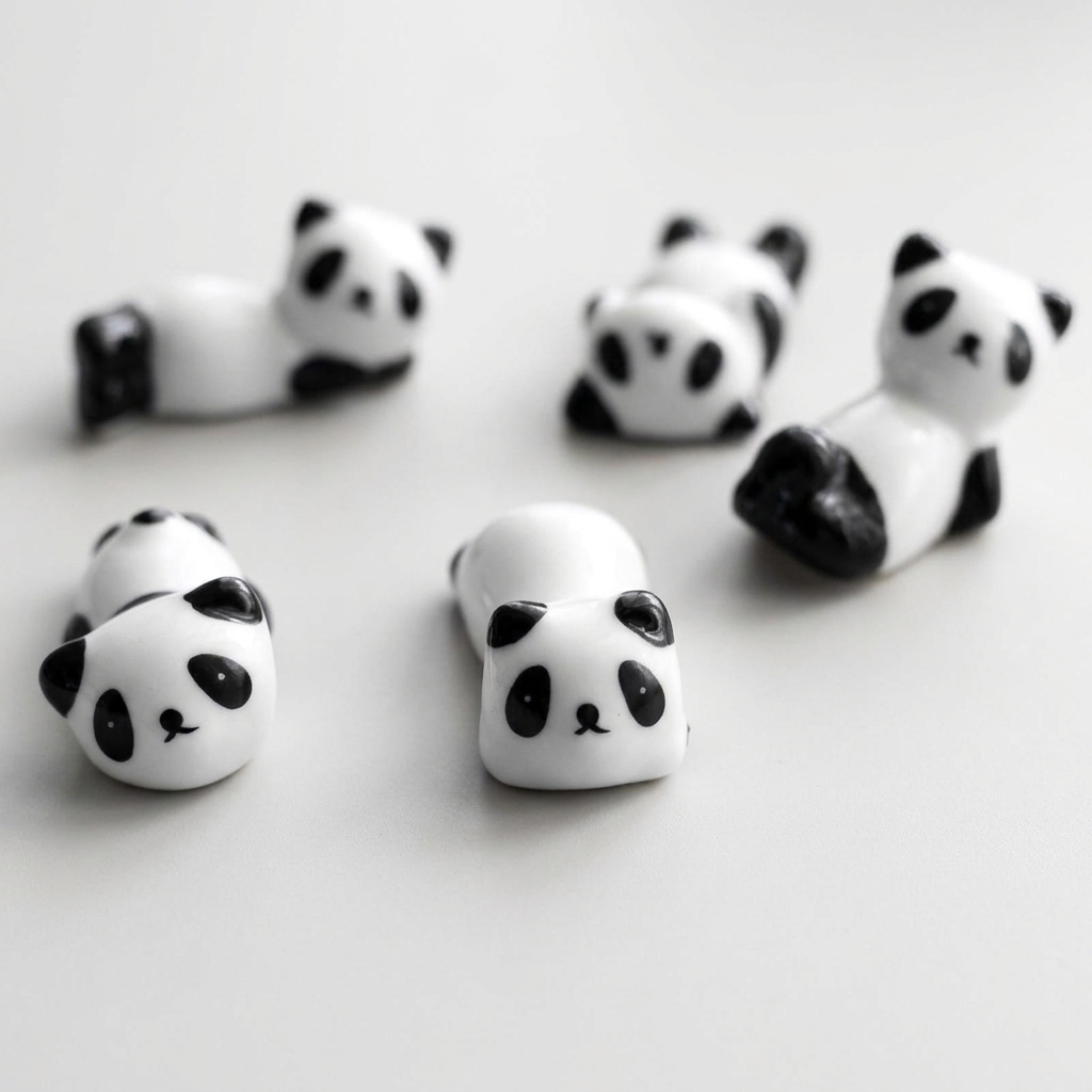 熊貓陶瓷筷子架