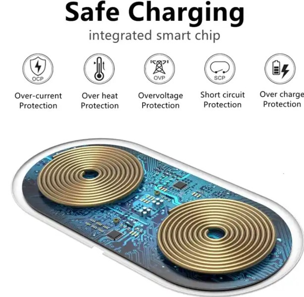 2 In 1 Fast Wireless Charger Mat