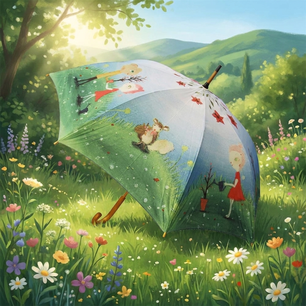 Plaza Hollywood Custom Illustration Umbrella | Exclusive Art Redemption Souvenir