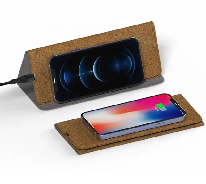 環保軟木滑鼠墊無線充電器