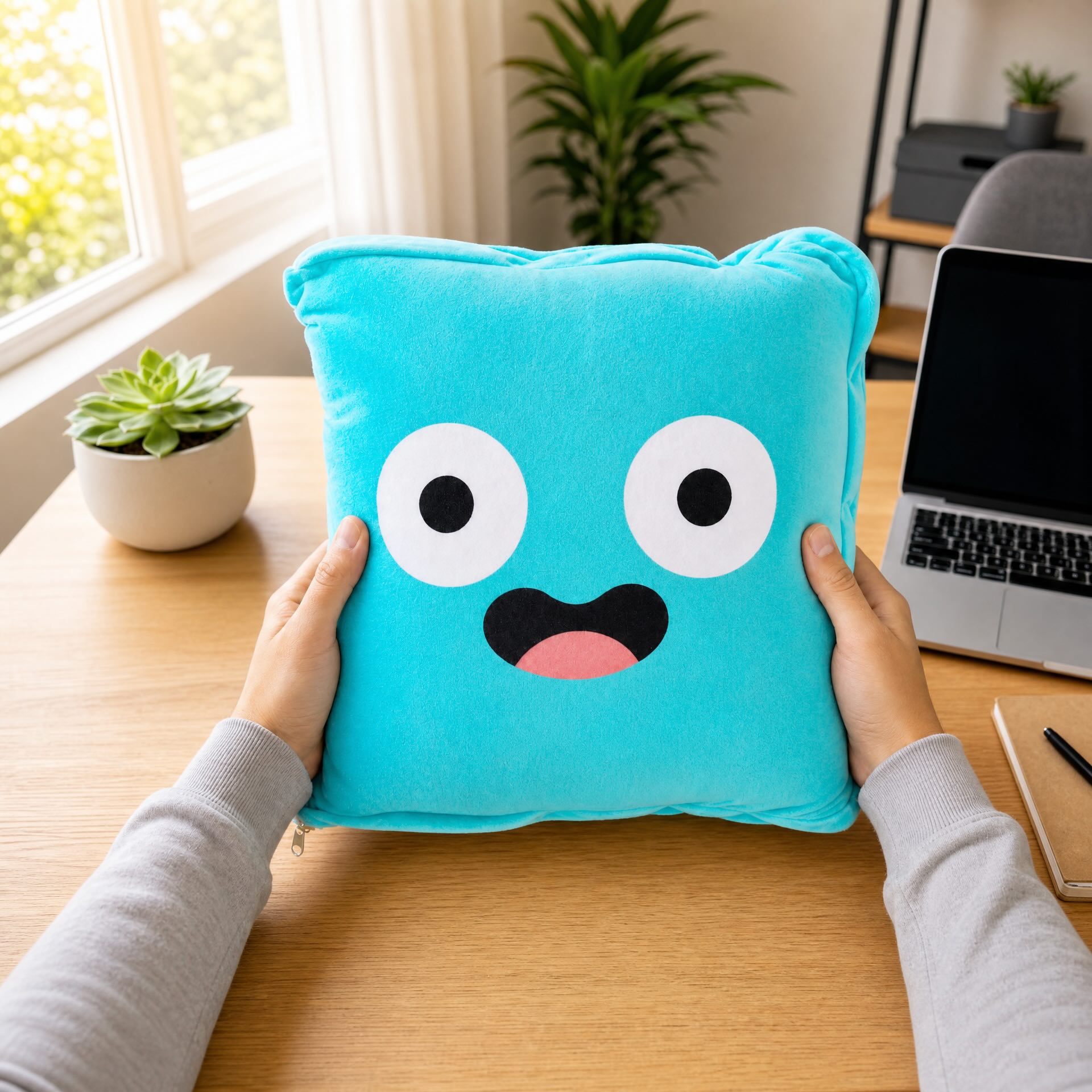 ZA Bank Zappy & Alfie 2-in-1 Cushion with Blanket (Mascot Collection)