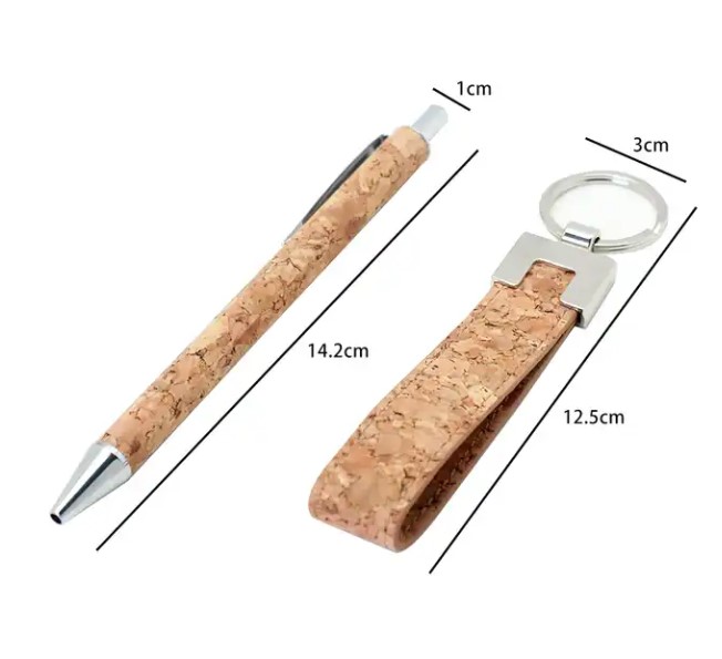 Eco-friendly Cork Pen and Key Chain