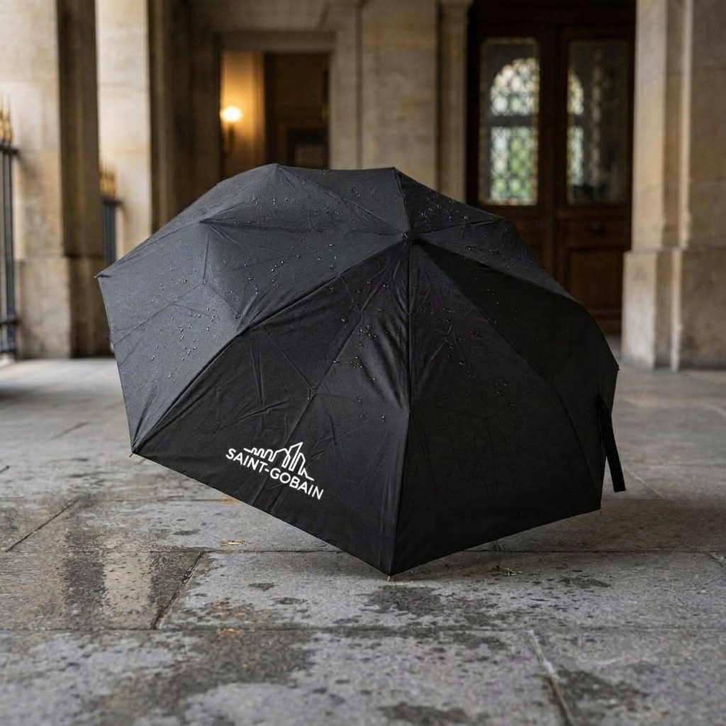 Saint-Gobain Weber Custom 3-Fold Umbrella: Industrial Branding Case
