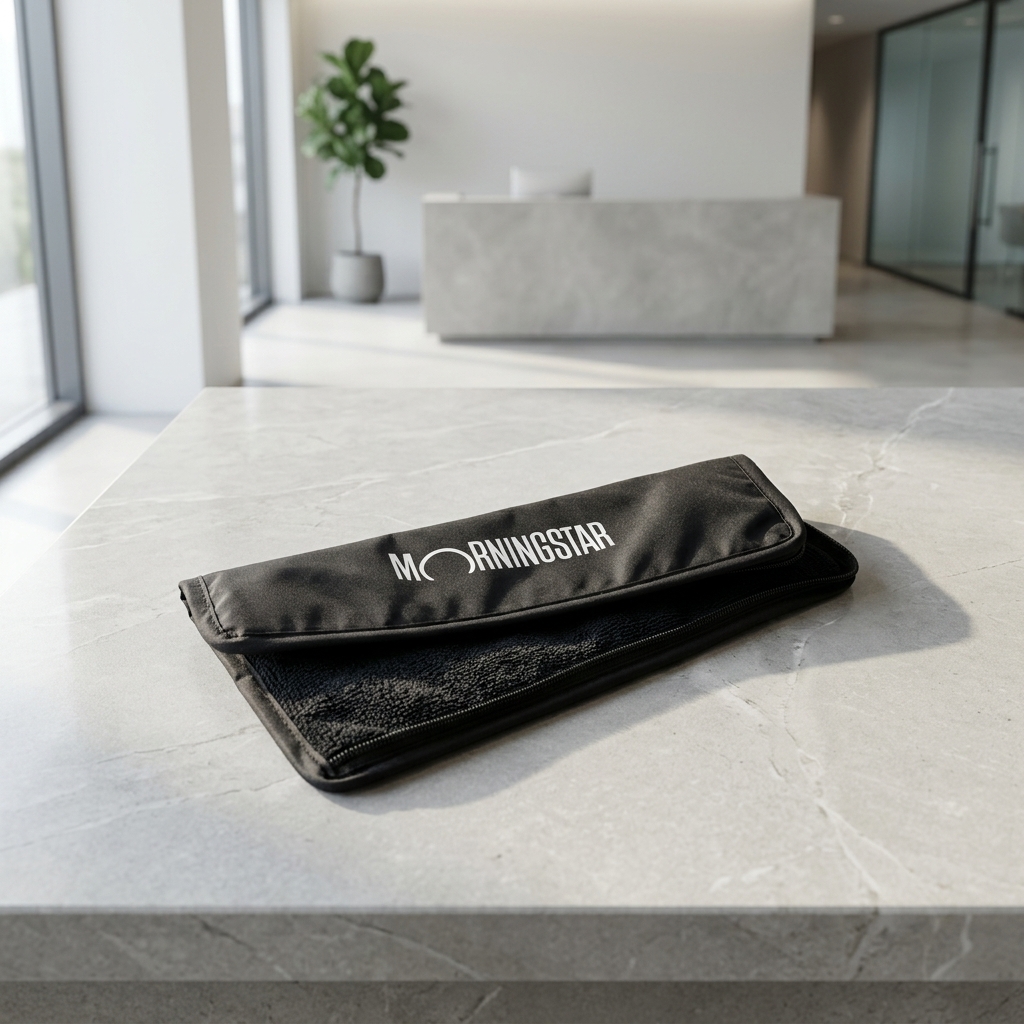Morningstar Custom 3-Fold Umbrella | 360° All-Round Brand Placement & Zipper Pouch Design