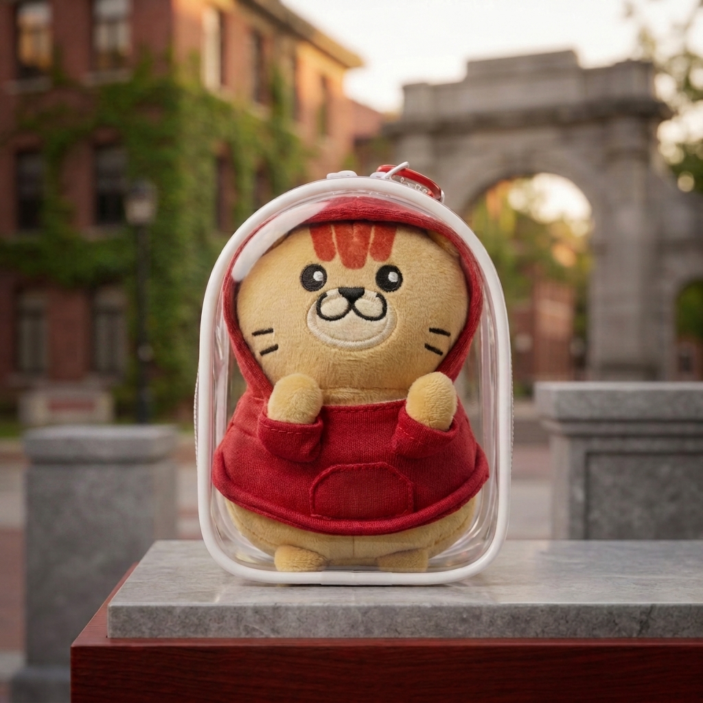 Lingnan Cat Keychain | Interactive Lingnan University Campus Promotional Item