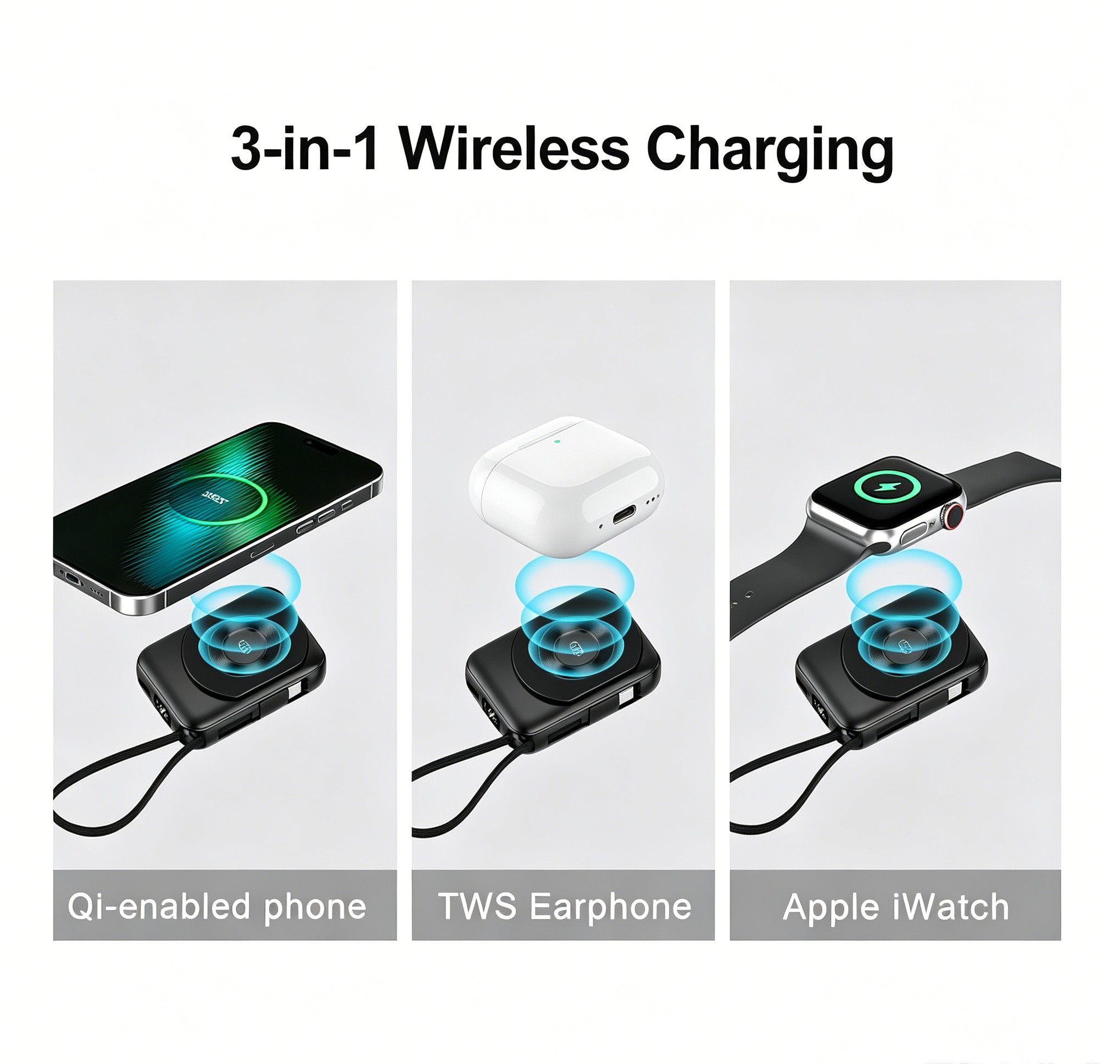 3-in-1 Magnetic Wireless Power Bank