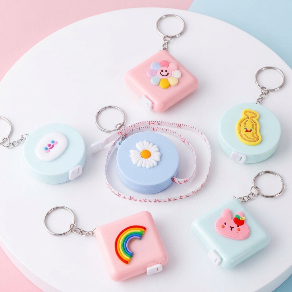150cm Mini Retractable Measuring Tape Keychain