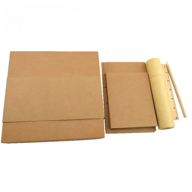 棕色牛皮紙文具套裝