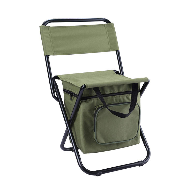 Foldable chair with cooler bag