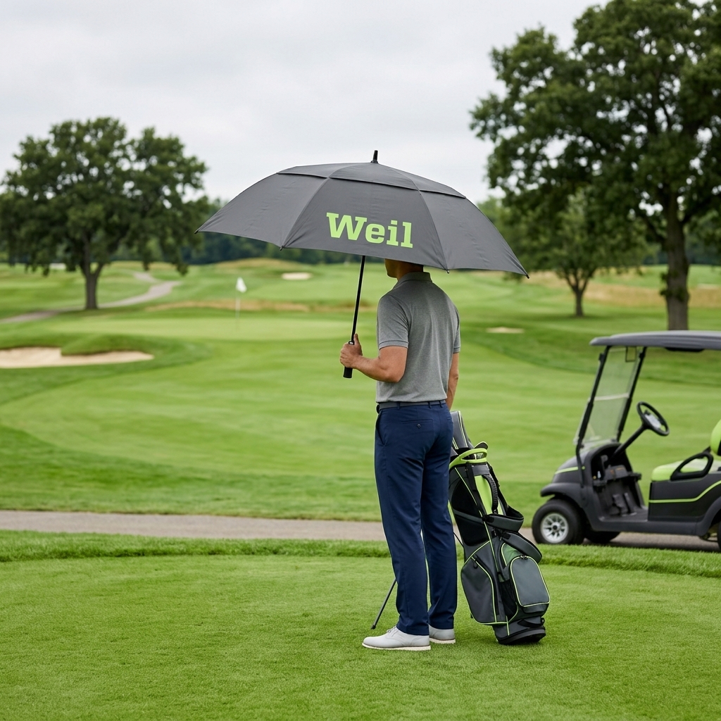 Weil Customized Vented Golf Umbrella | 30-inch Double-Canopy Design