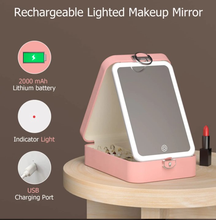 Jewelry Box with LED mirror