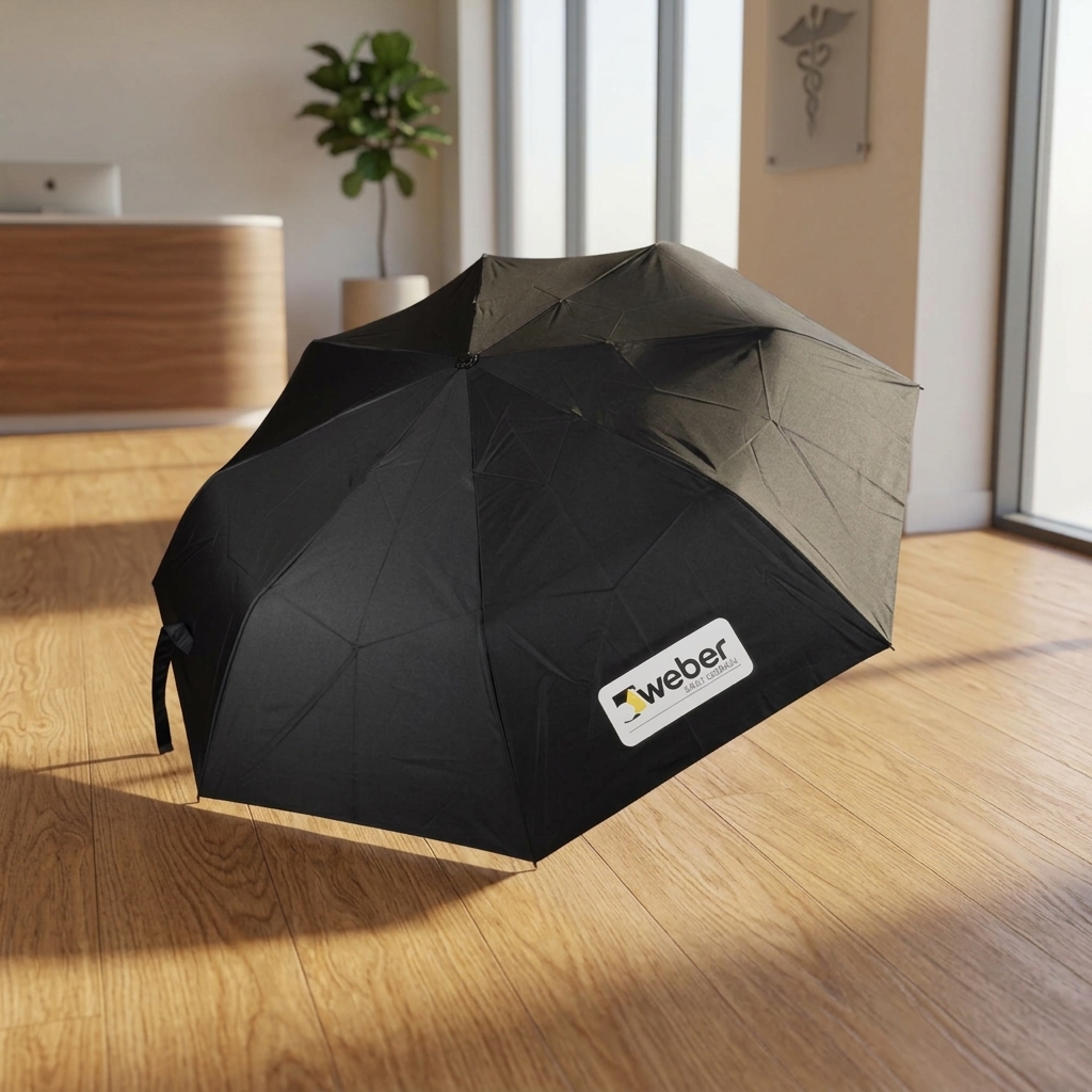 Saint-Gobain Weber Custom 3-Fold Umbrella: Industrial Branding Case