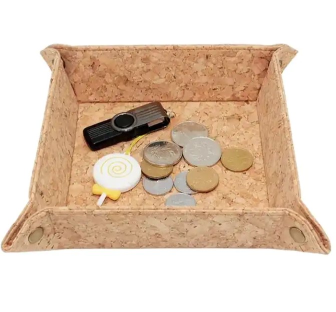 Eco-friendly Cork Foldable Storage Tray