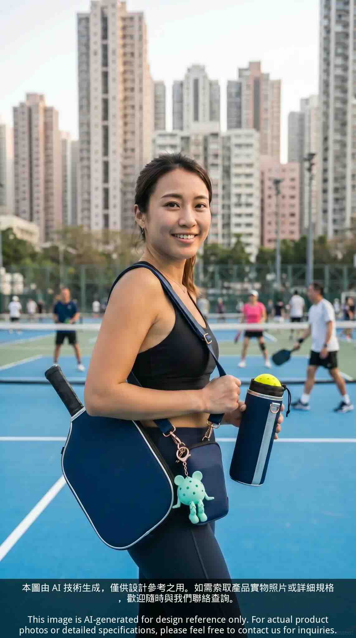 Professional Neoprene Pickleball Paddle Crossbody Sleeve