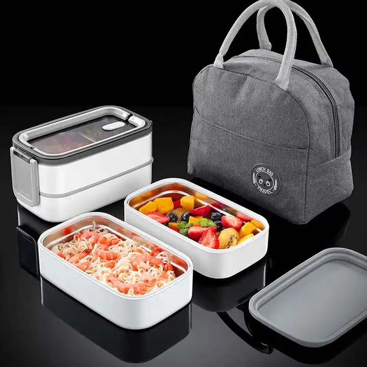 Stainless Steel Thermal Insulated Lunch Box with Bag