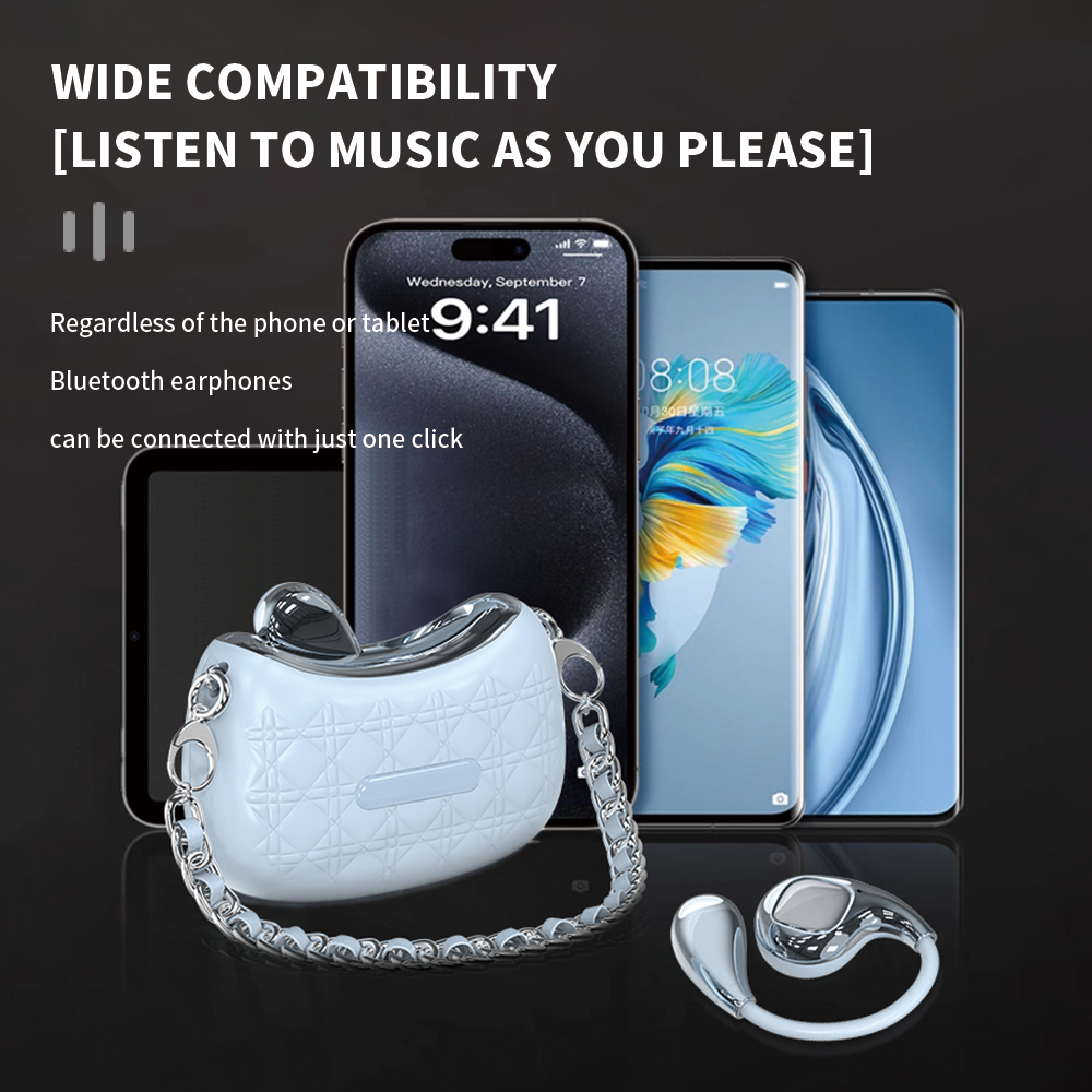 Handbag-Style Open-Ear Wireless Earphones (Custom Logo)