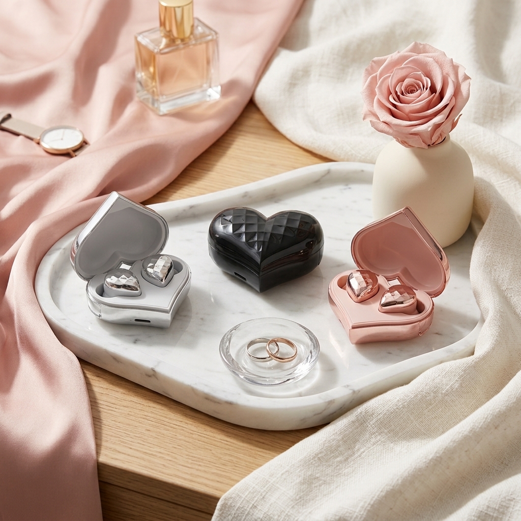 Pink Couples TWS Wireless Earphones (Custom Logo)