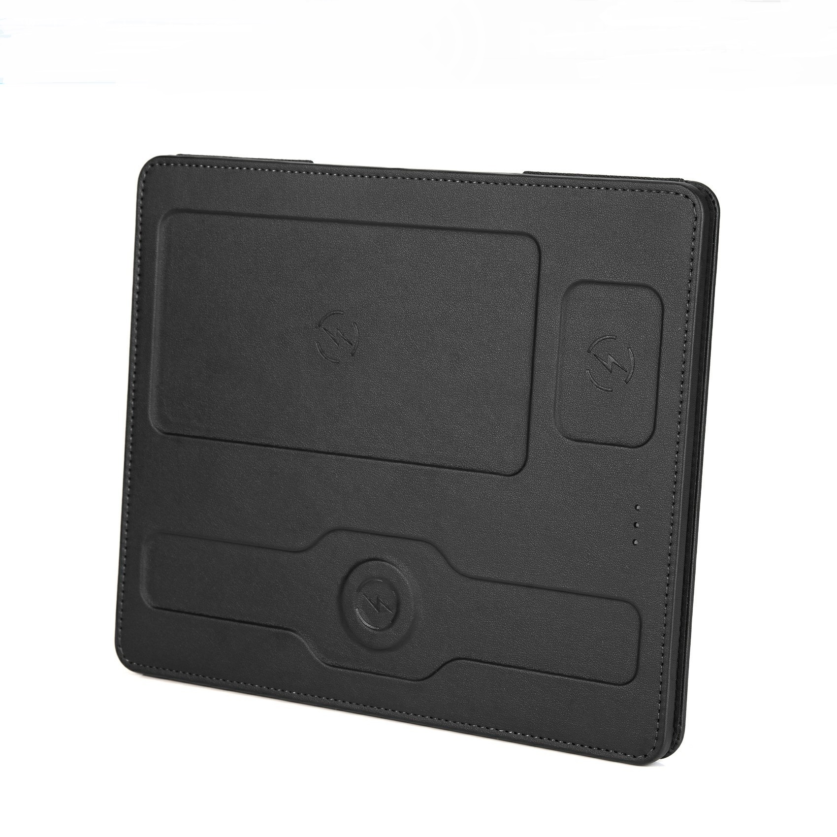 PU 3 合 1 無線充電器帶可摺疊鼠標墊