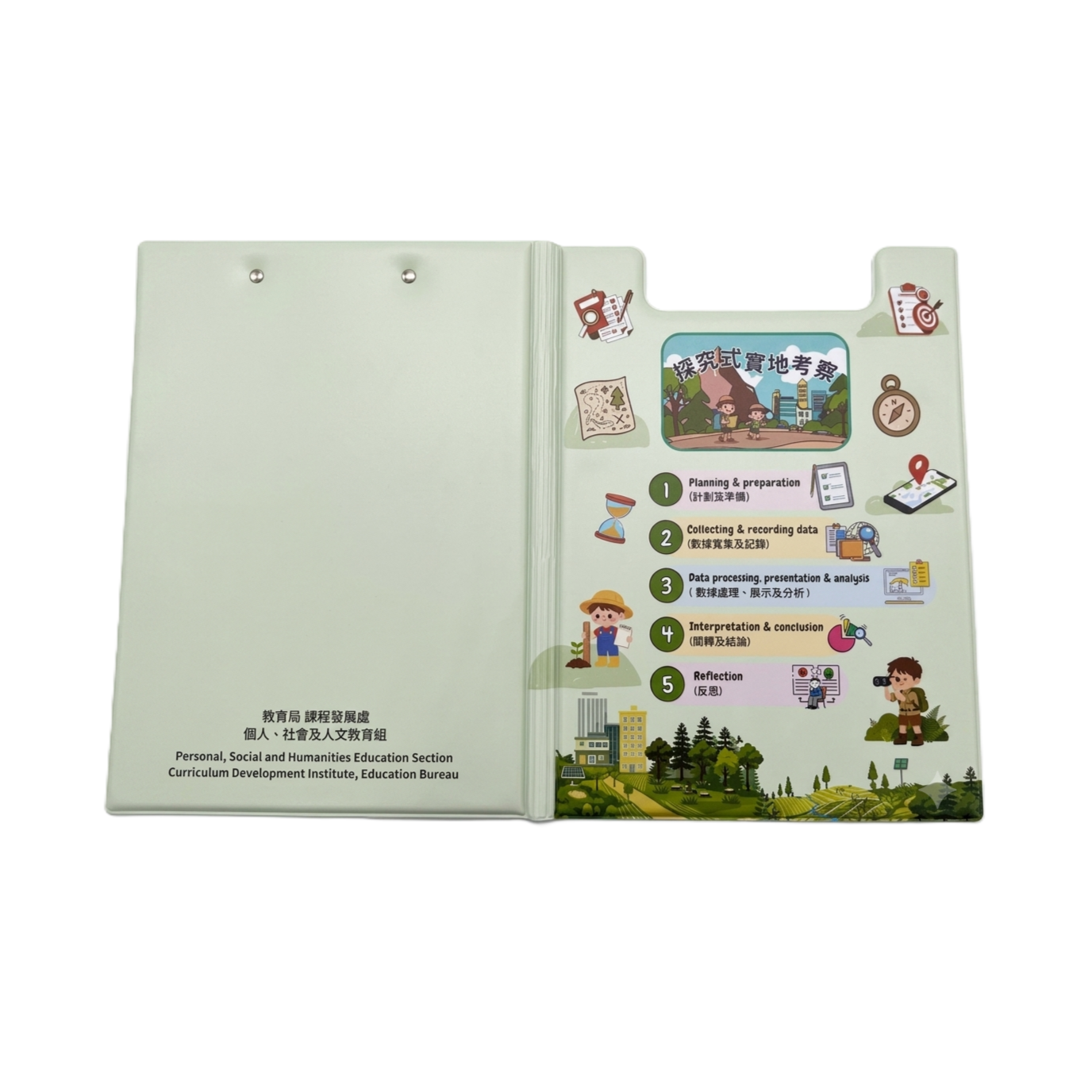 Clipboard with compass