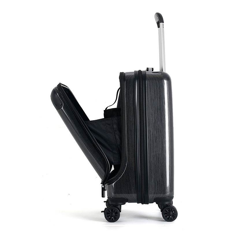 ABS luggage with front open pocket for laptop