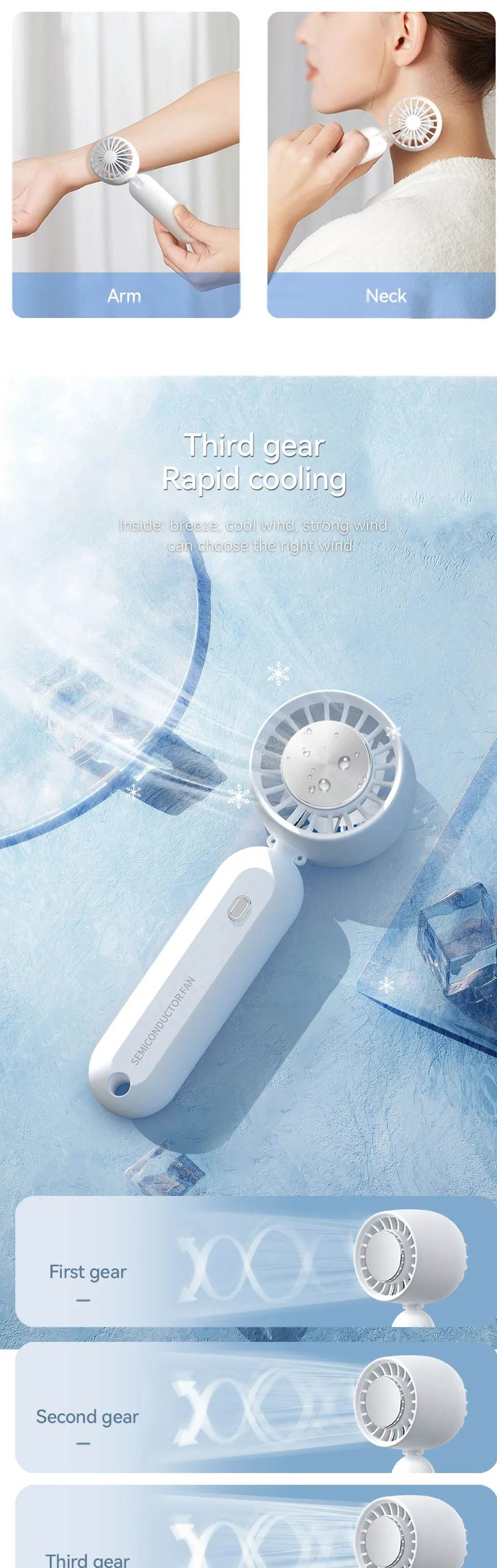 Mini Portable Fan with Ice Compress