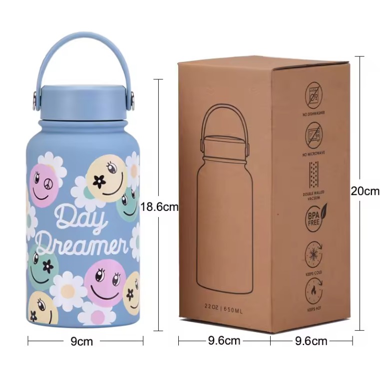 650ml 304 Sport Stainless Steel Vacuum Water Bottle