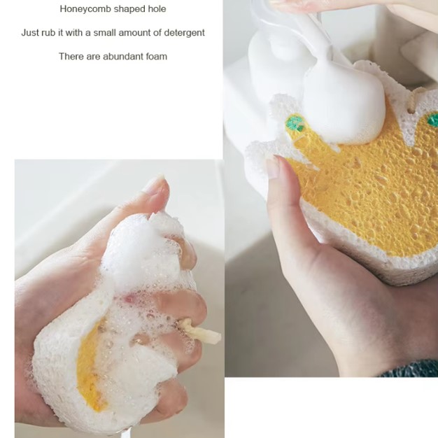 Compressed Wood Pulp Cotton Cleaning Sponge (Household)