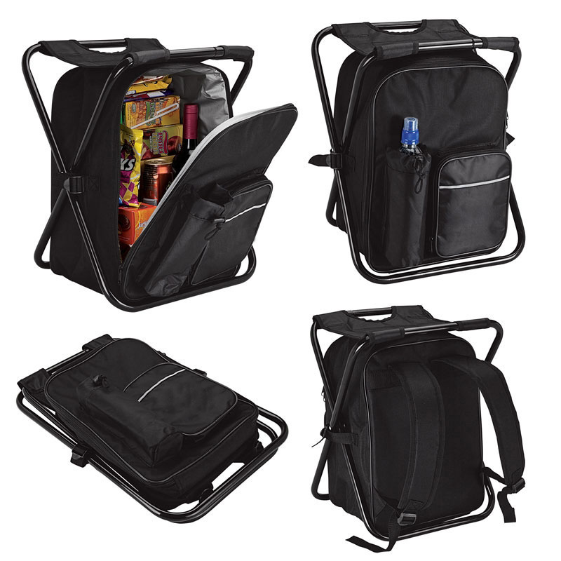 3 in 1 Foldable cooler backpack stool