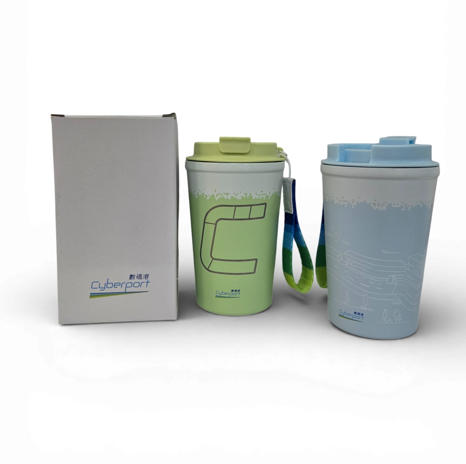 Stainless Steel Coffee Mug with Handy Lanyard