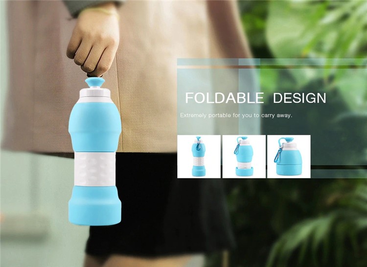 Silicone Foldable Sport Water Bottles