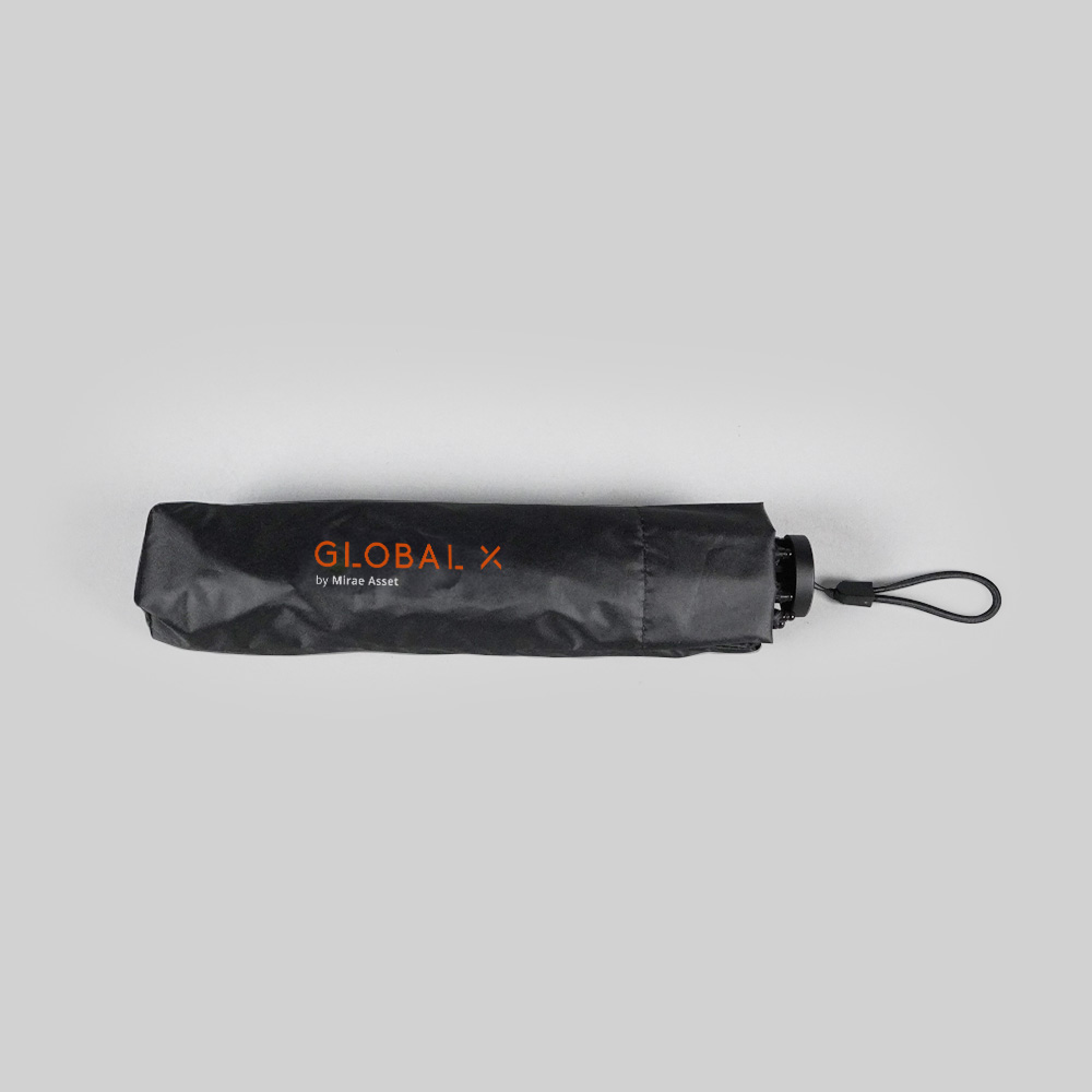 Global X ETFs Ultra-Light Foldable Umbrella | 127g Compact Financial Professional Series