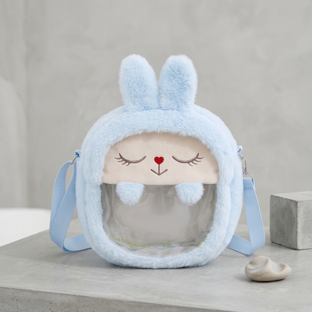 Custom Cartoon Plush Shoulder Bag & Mini Backpack with PP Cotton Filling
