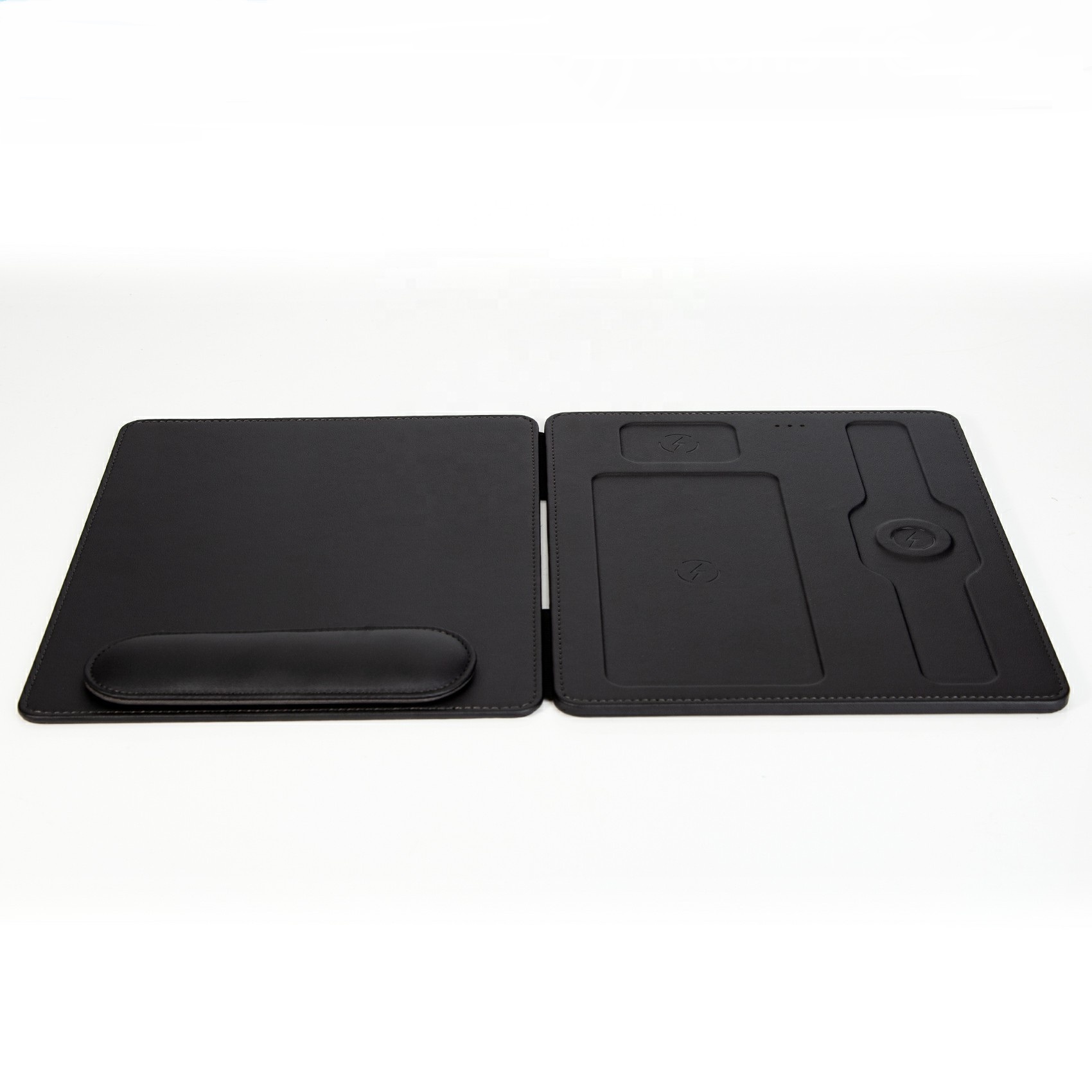 PU 3 合 1 無線充電器帶可摺疊鼠標墊