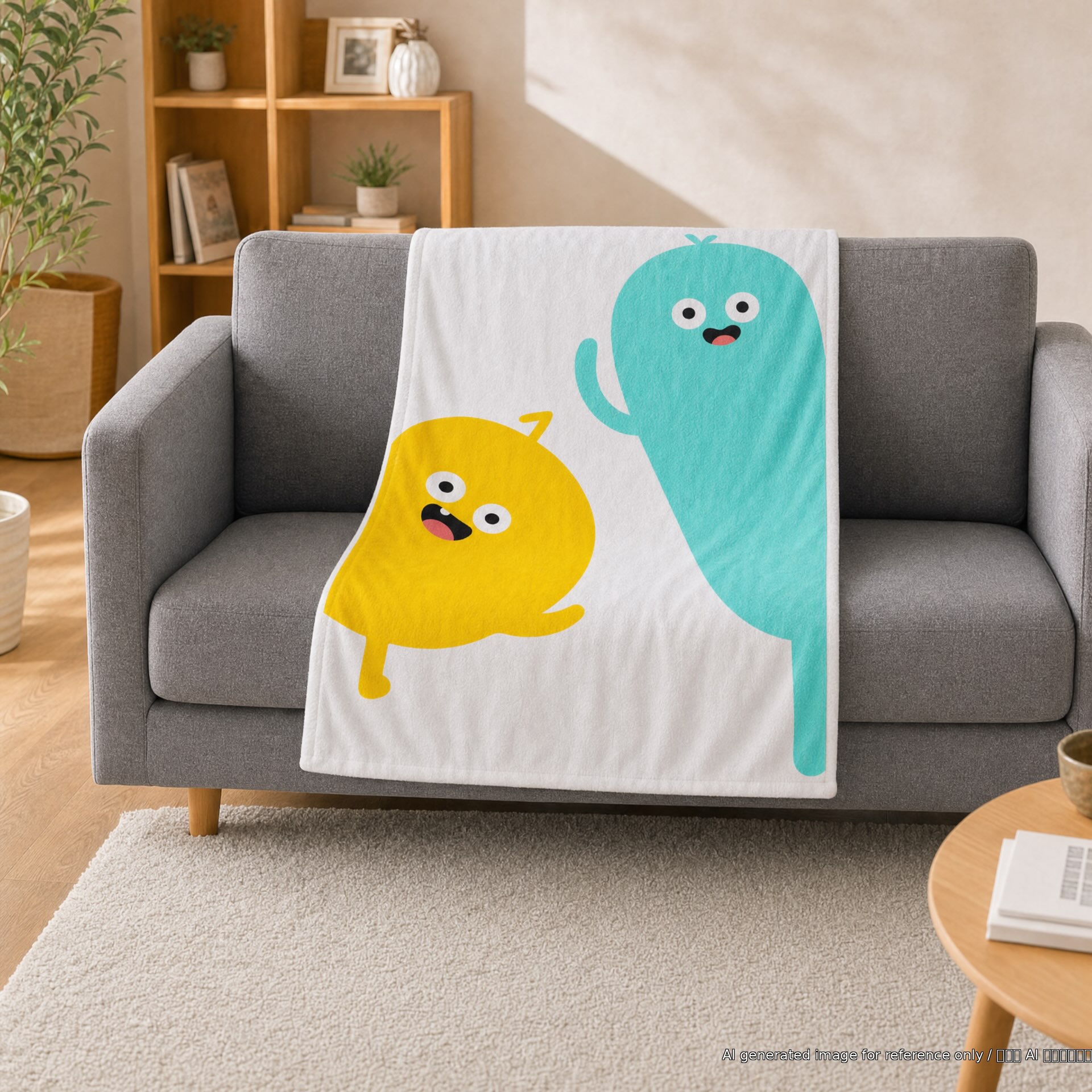 ZA Bank Zappy & Alfie 2-in-1 Cushion with Blanket (Mascot Collection)