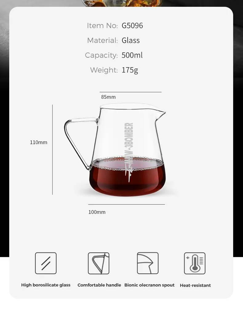 7 件裝滴頭玻璃杯研磨器咖啡禮品套裝