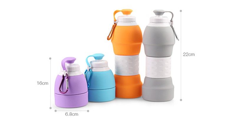 Silicone Foldable Sport Water Bottles