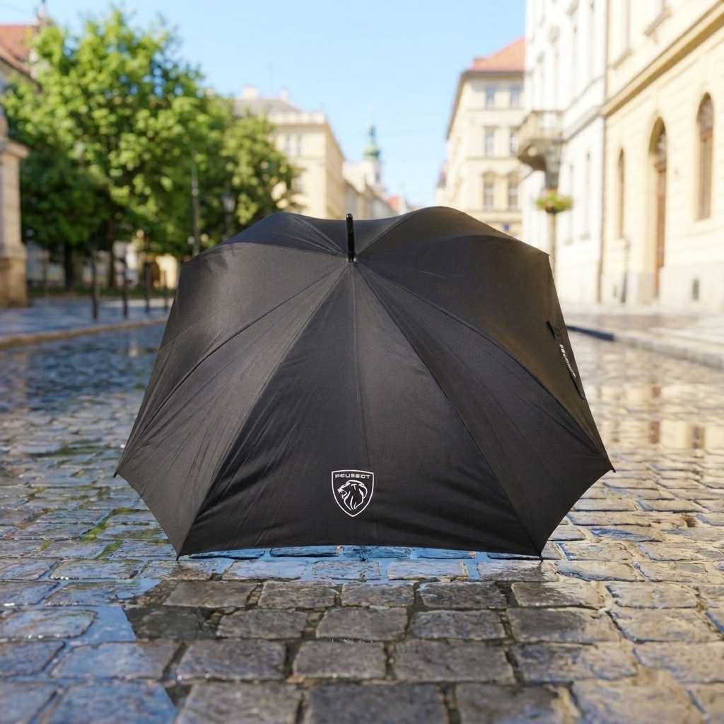 Peugeot 25" Square Straight Umbrella | Auto-Open Fibreglass Design