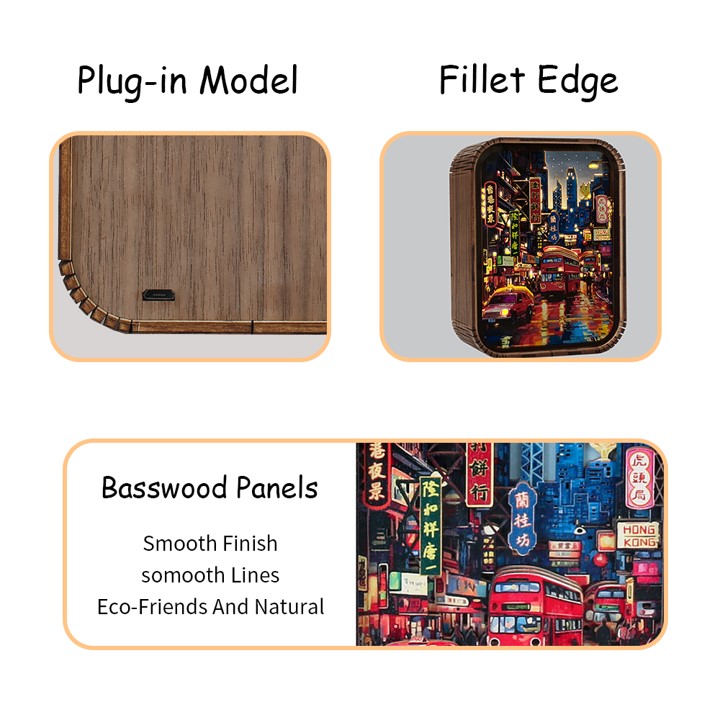 Wood Laser Cutting Table Night Lamp