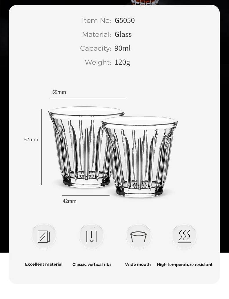 7 件裝滴頭玻璃杯研磨器咖啡禮品套裝